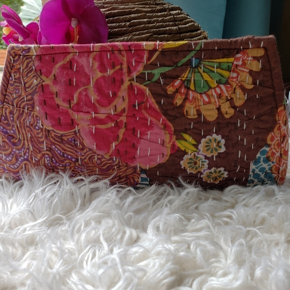 Boho Embroidered Fabric Clutche - Picture 2 of 6